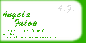 angela fulop business card